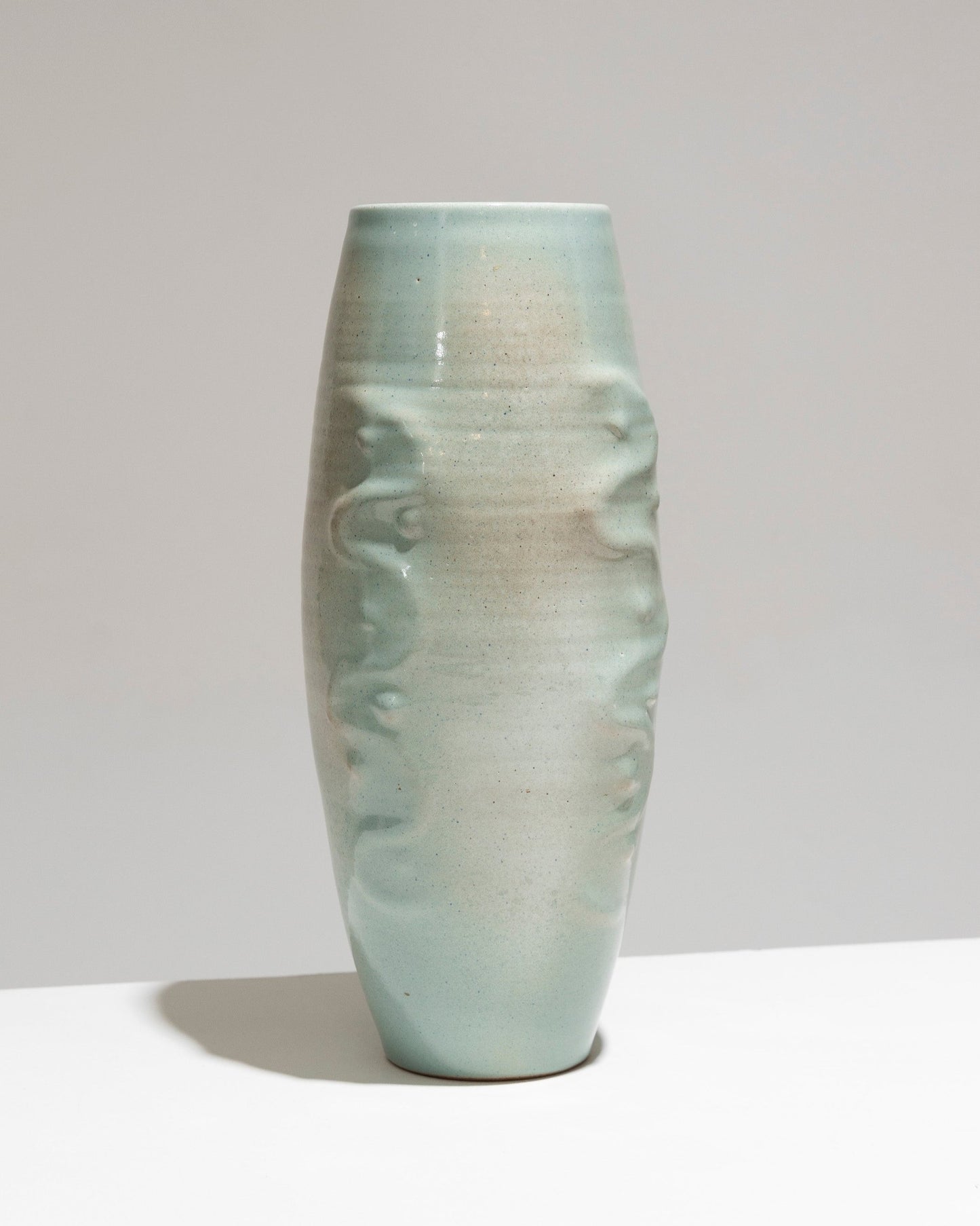 LARGE OVOID STONEWARE VASE, LUC ROLLAND, 1980s