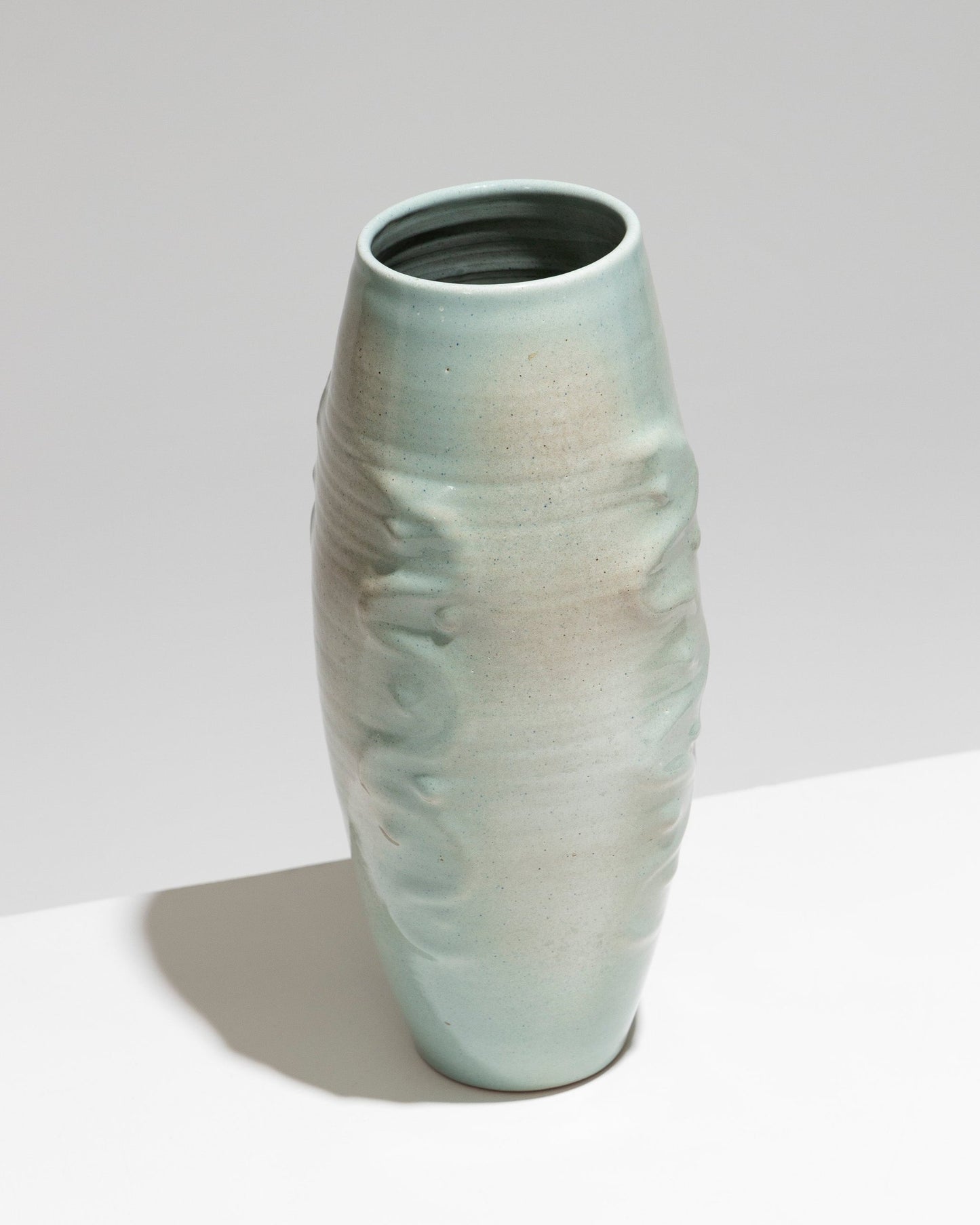 LARGE OVOID STONEWARE VASE, LUC ROLLAND, 1980s