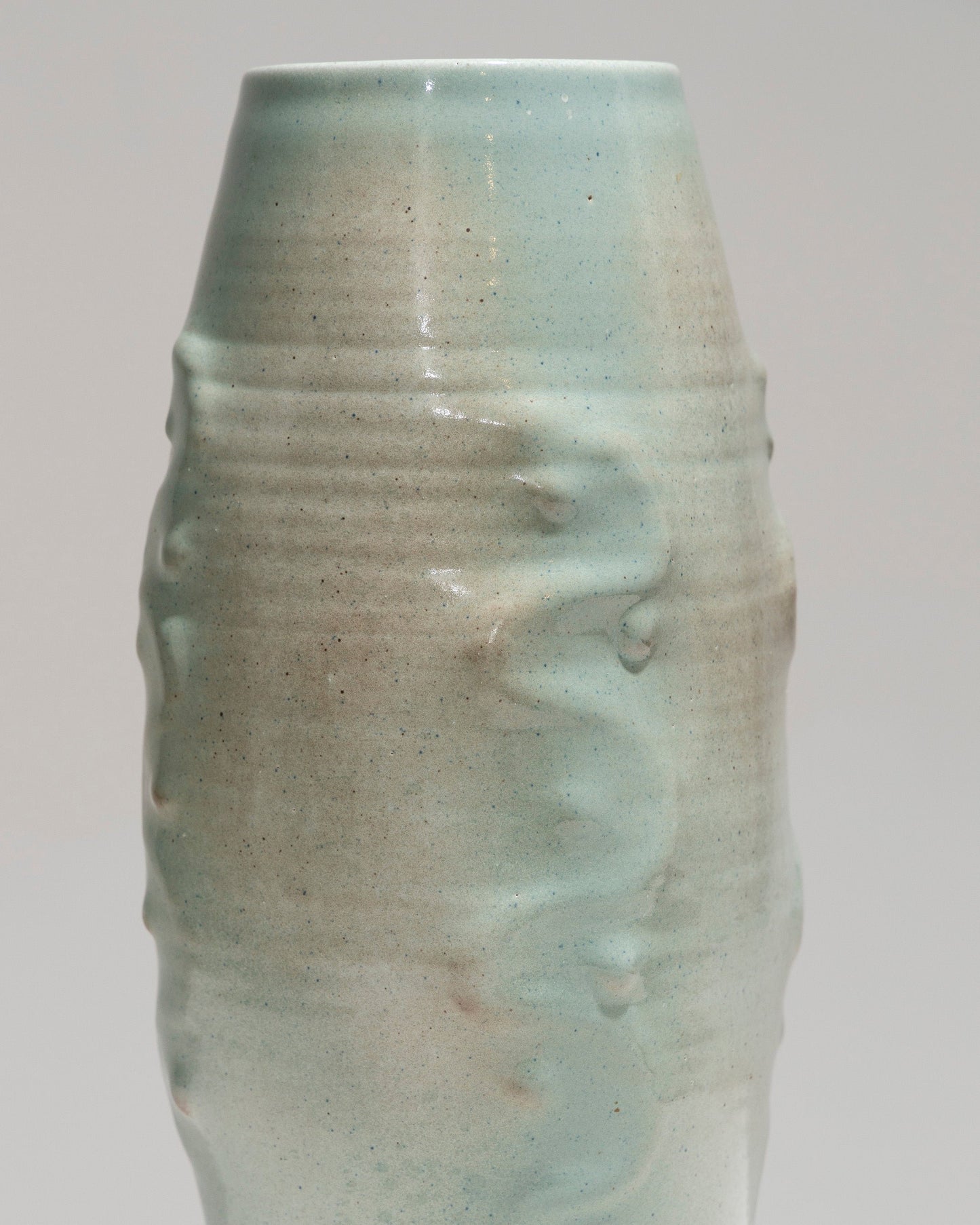 LARGE OVOID STONEWARE VASE, LUC ROLLAND, 1980s