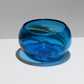 LARGE HIGH BLUE BLOWN GLASS BOWL, 1980s