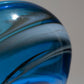 LARGE HIGH BLUE BLOWN GLASS BOWL, 1980s