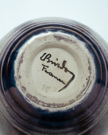 VASE OVOÏDE EN FAÏENCE, LUCIEN BRISDOUX, 1930s