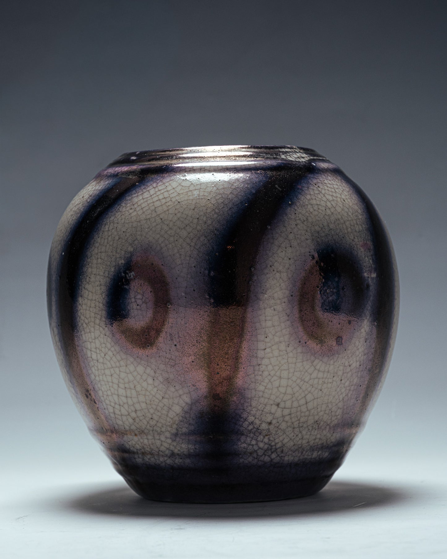 VASE OVOÏDE EN FAÏENCE, LUCIEN BRISDOUX, 1930s