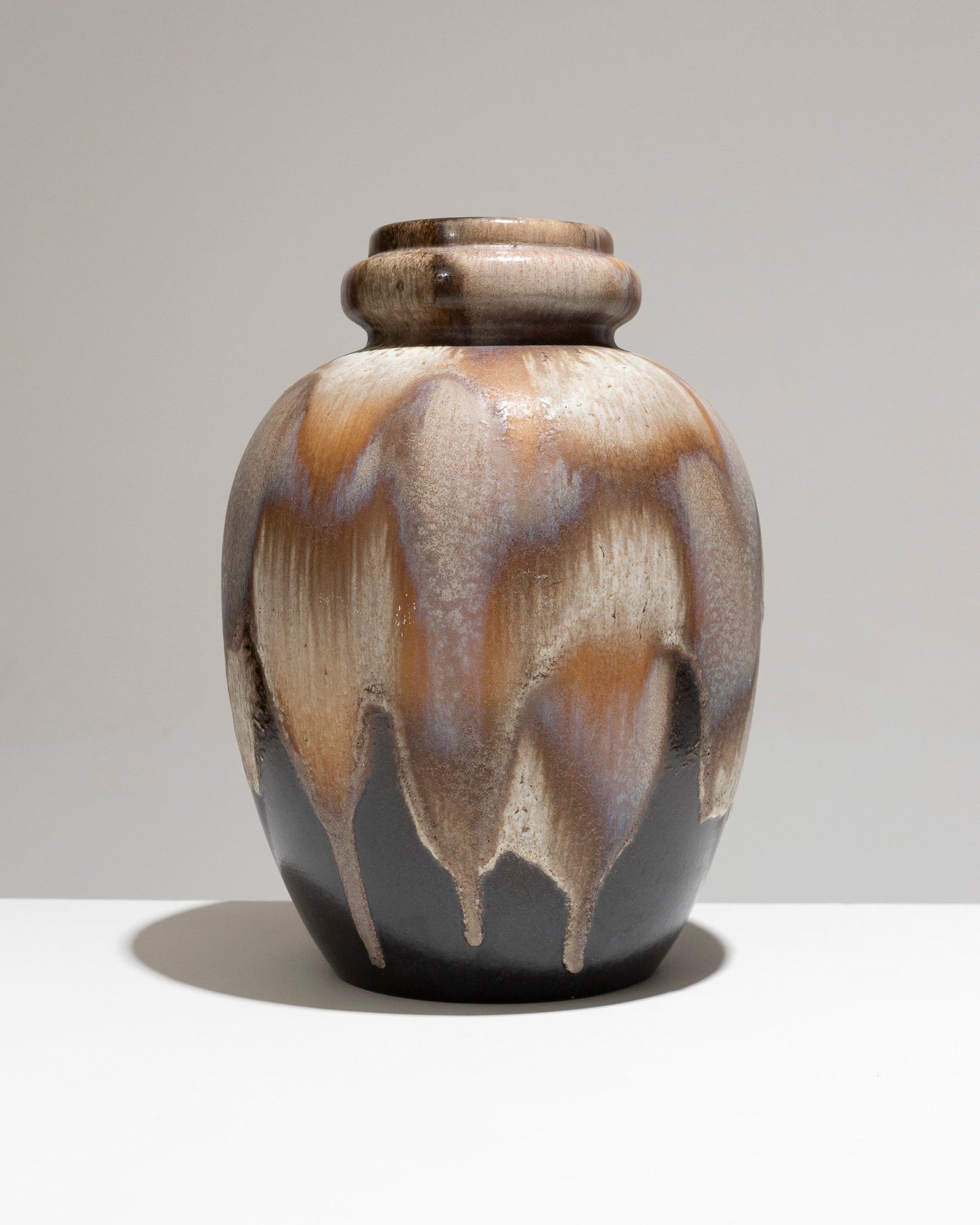 EARTHENWARE OVOID VASE "PELAGE", WEST GERMANY, 1960s