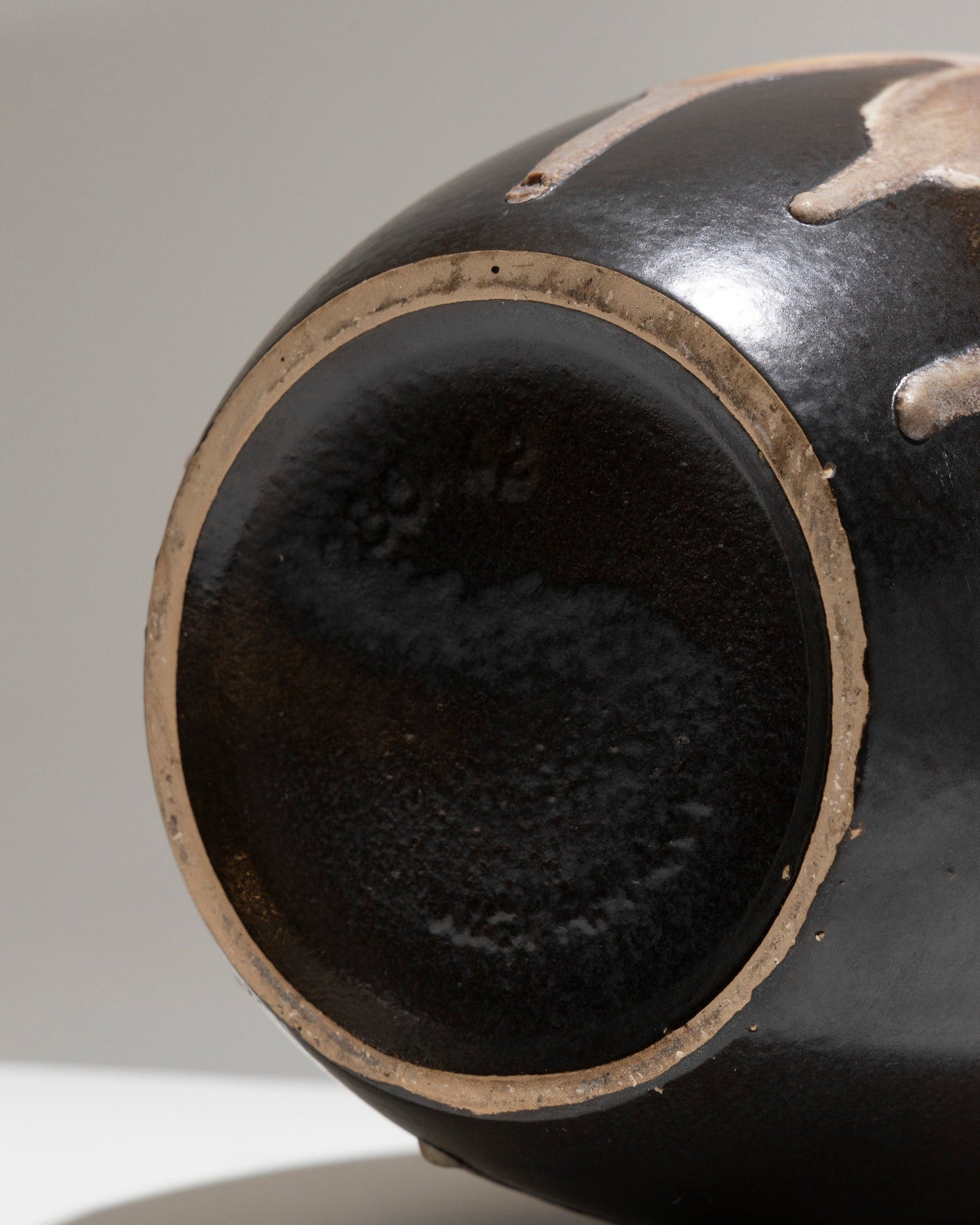 EARTHENWARE OVOID VASE "PELAGE", WEST GERMANY, 1960s