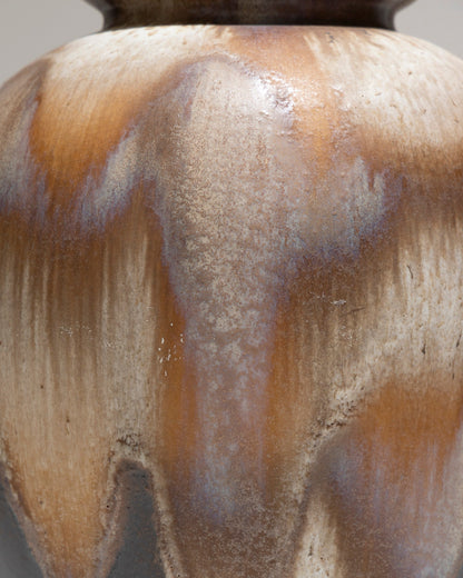 Vaso ovoidale in "peeling" di terracotta, Germania occidentale, anni '60