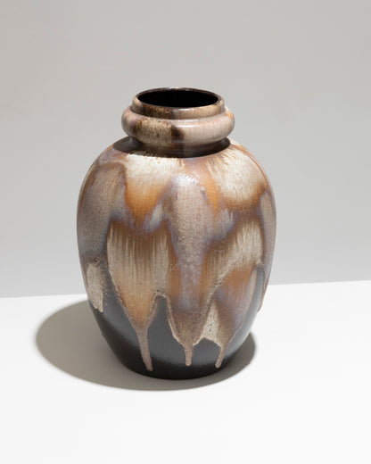 Vaso ovoidale in "peeling" di terracotta, Germania occidentale, anni '60