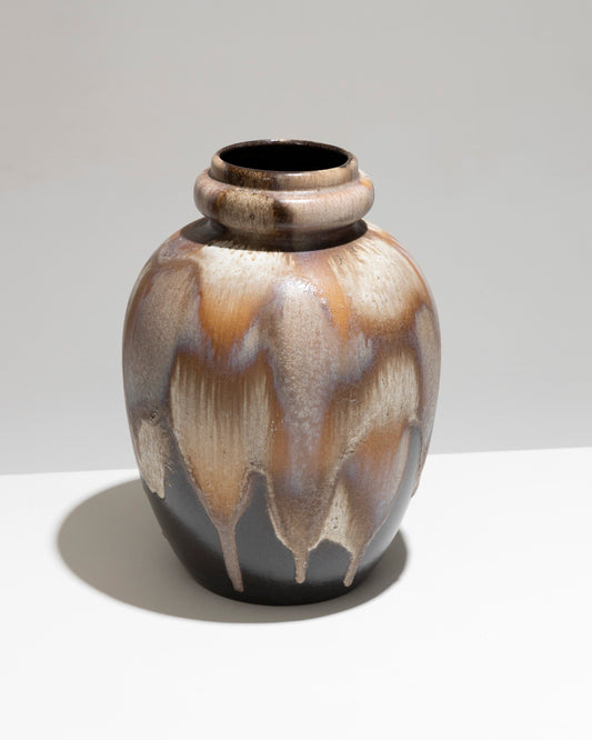 VASE OVOÏDE EN FAÏENCE "PELAGE", WEST GERMANY, 1960s