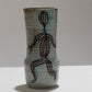 VASE EN FAÏENCE "AUX DEUX PERSONNAGES", ACCOLAY, 1950s