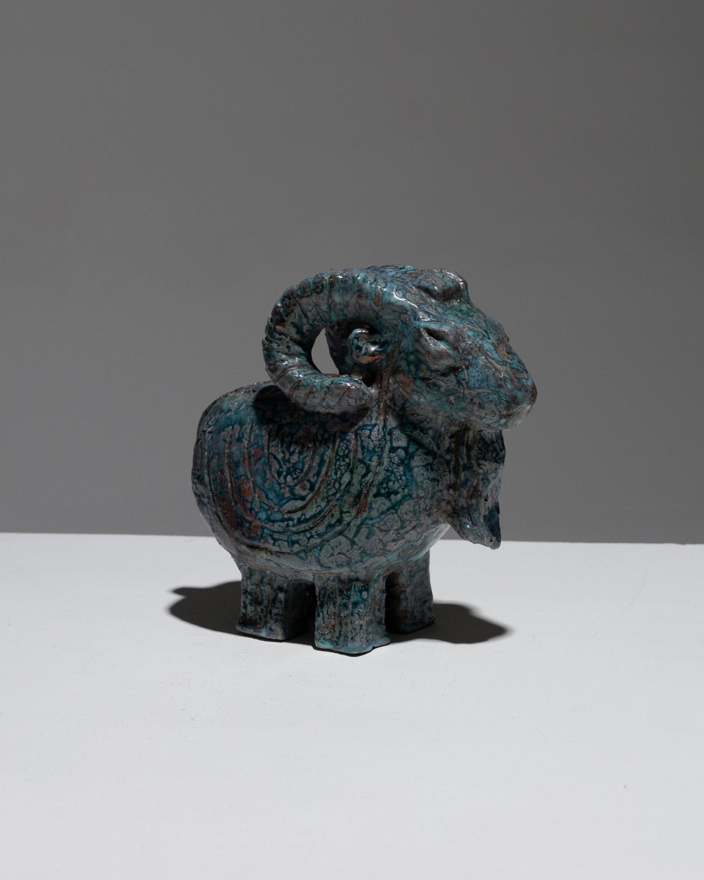 "LE MOUFLON" STONEWARE FLOWER PICK, 1950s