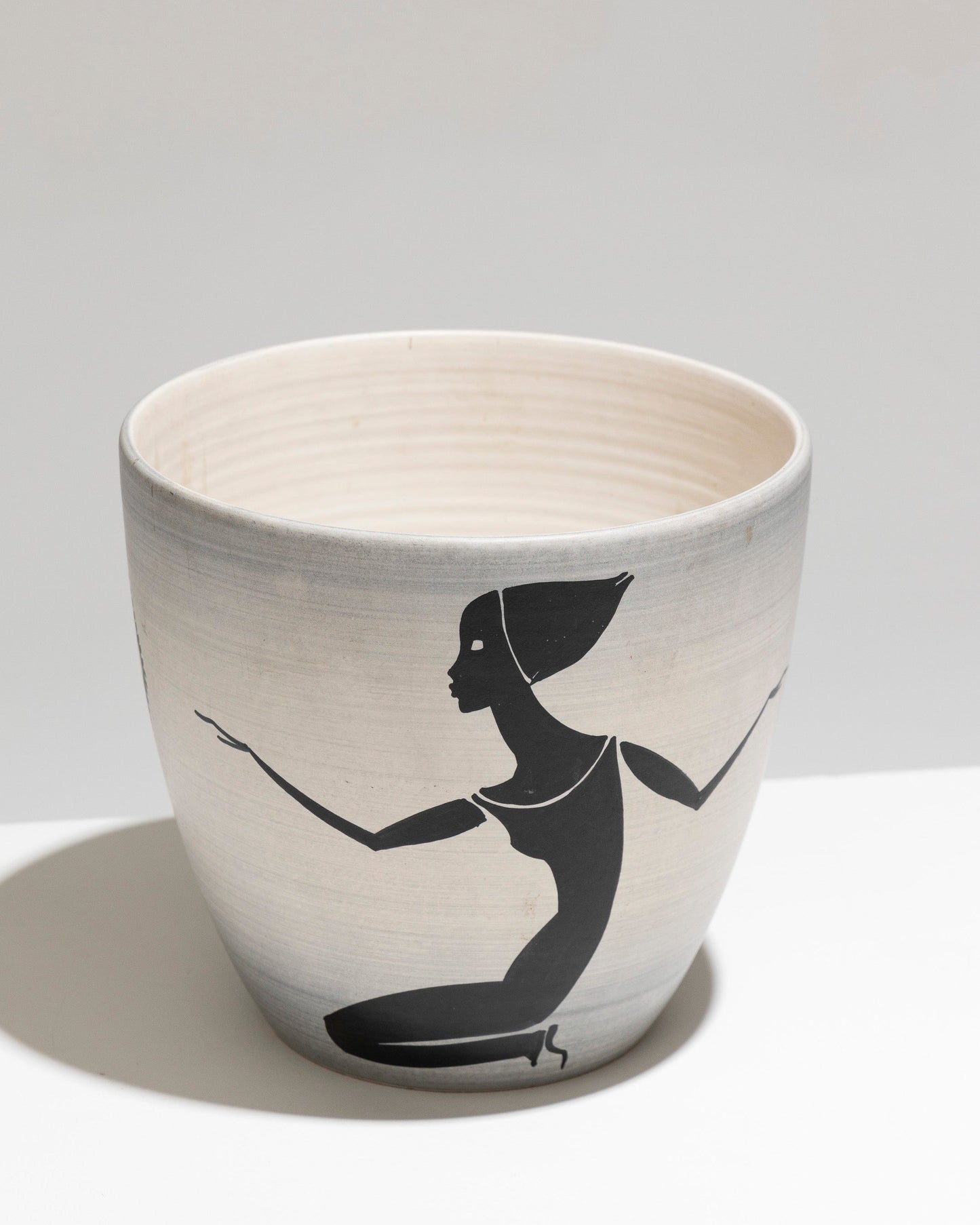 CACHE-POT "DANSEUSE" EN FAÏENCE, HENRI MILET, 1950s