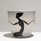 CACHE-POT "DANSEUSE" EN FAÏENCE, HENRI MILET, 1950s