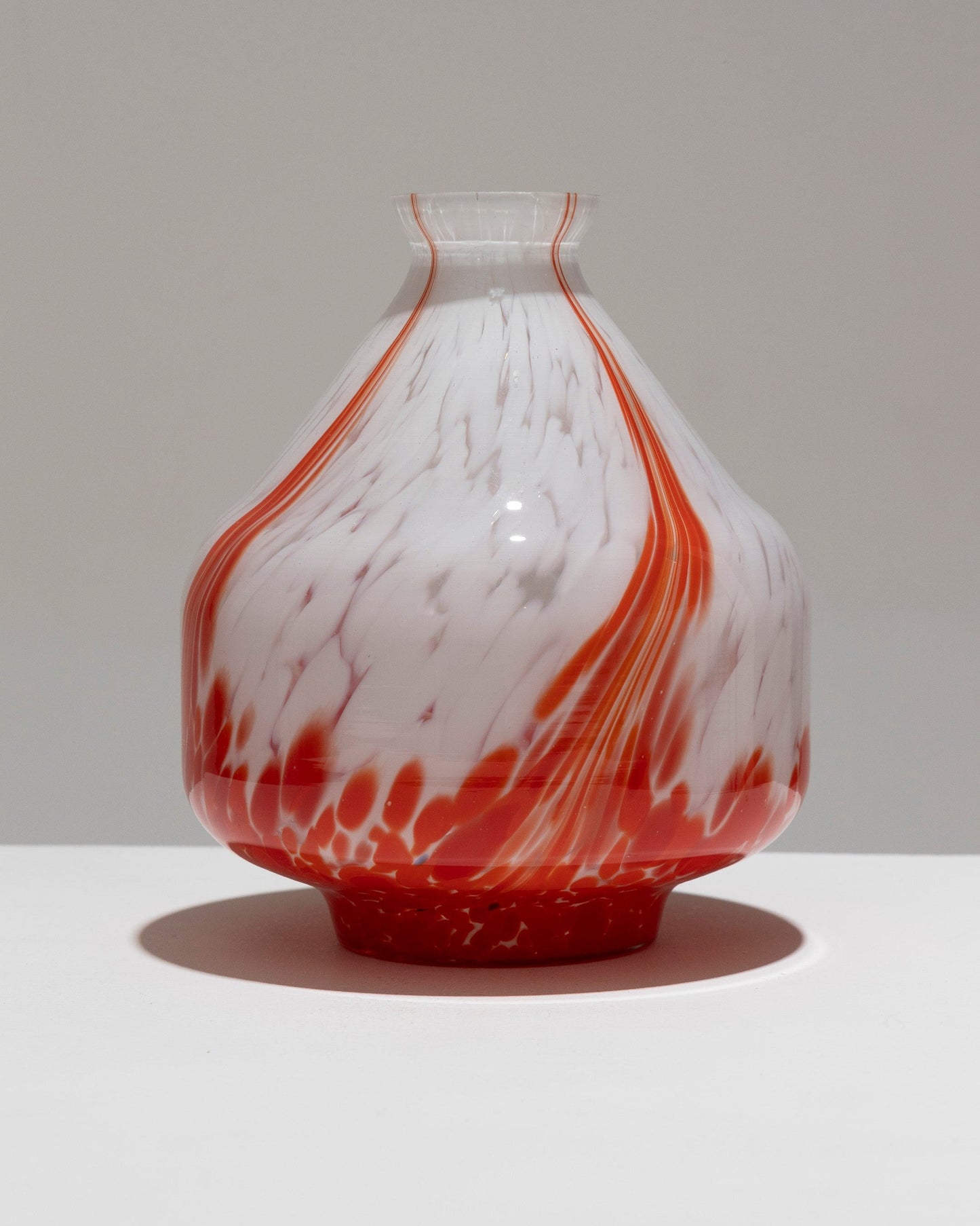 COLORED GLASS VASE, CLICHY CRYSTALWARE, 1920s 