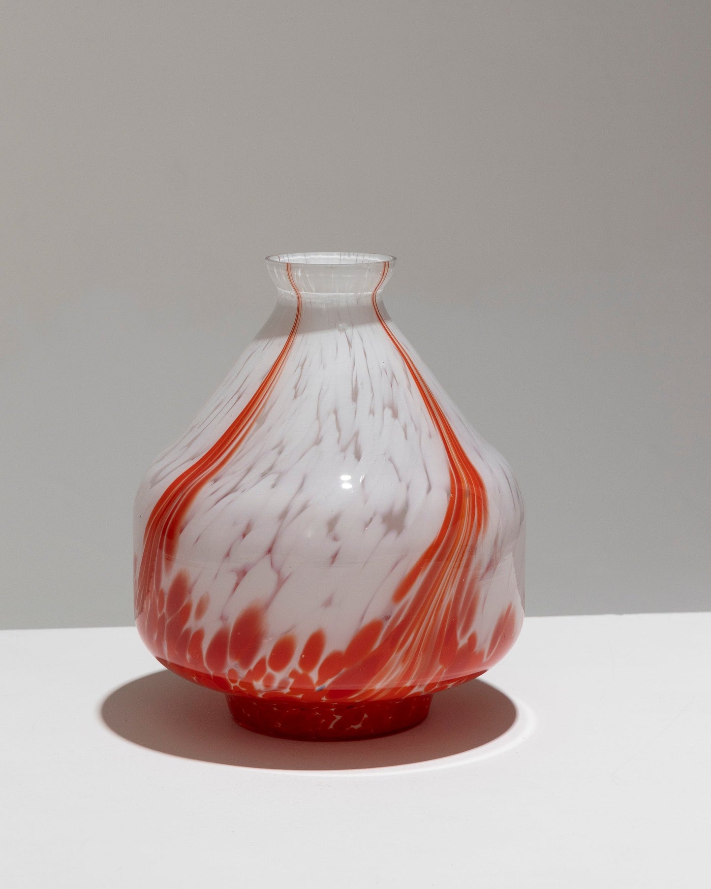 COLORED GLASS VASE, CLICHY CRYSTALWARE, 1920s 