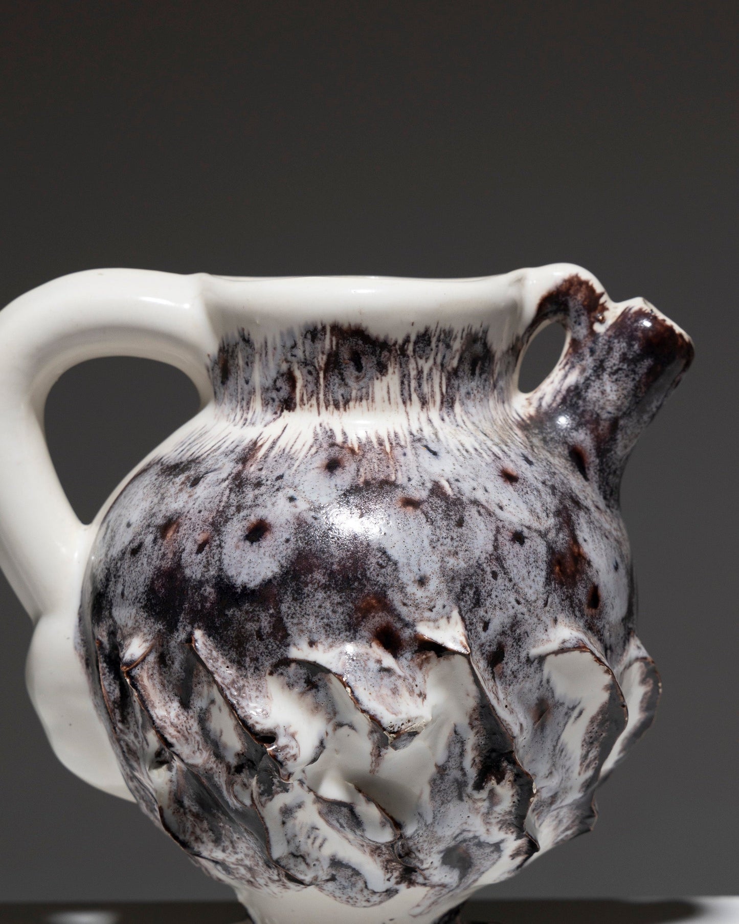 "BIRD" EARTHENWARE PITCHER, VALLAURIS, 1990s