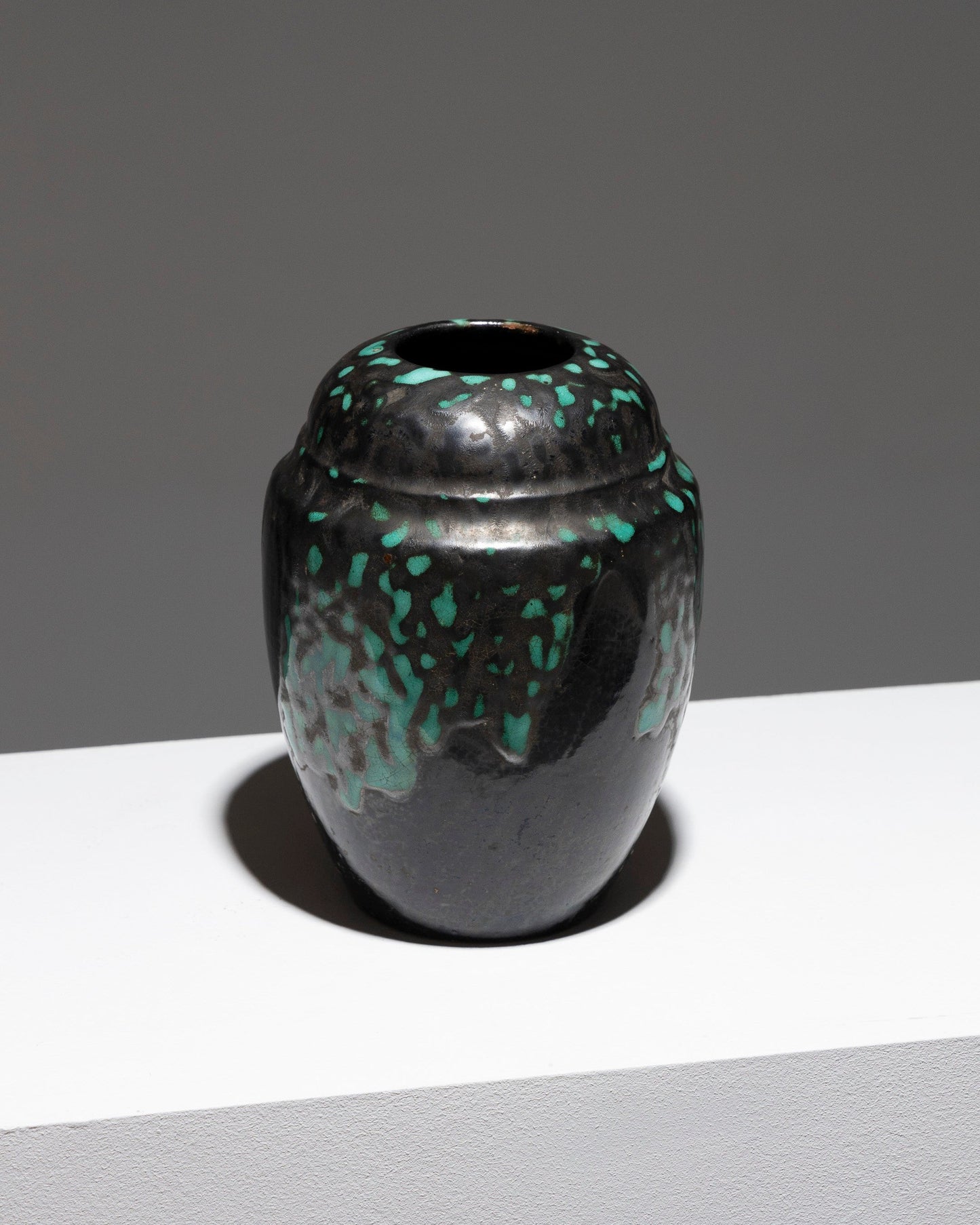 ART DECO GLAZED POTTERY VASE, CAB PRIMAVERA, 1930s