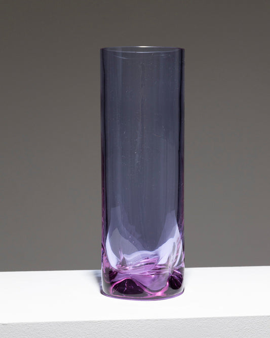 PARMA GLASS CYLINDRICAL VASE, 1960s