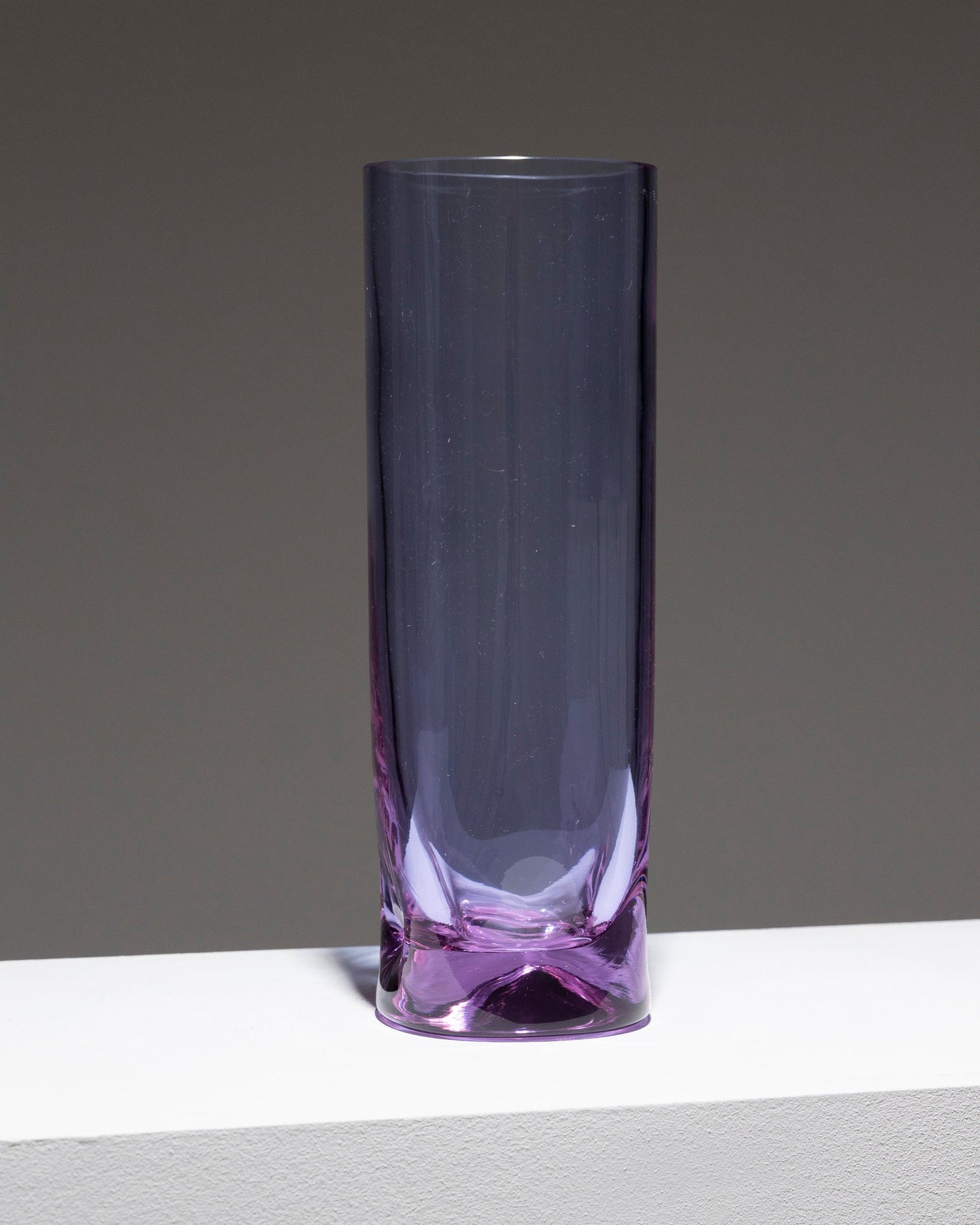 PARMA GLASS CYLINDRICAL VASE, 1960s