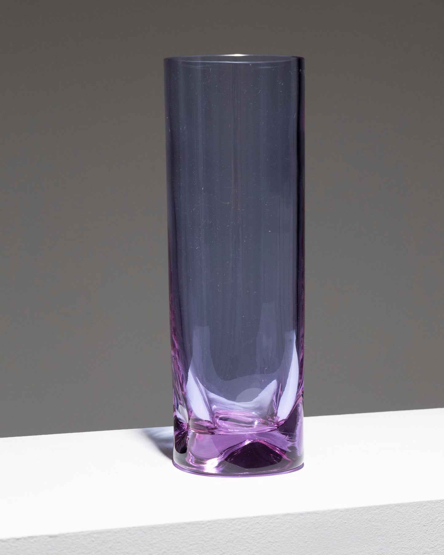 PARMA GLASS CYLINDRICAL VASE, 1960s