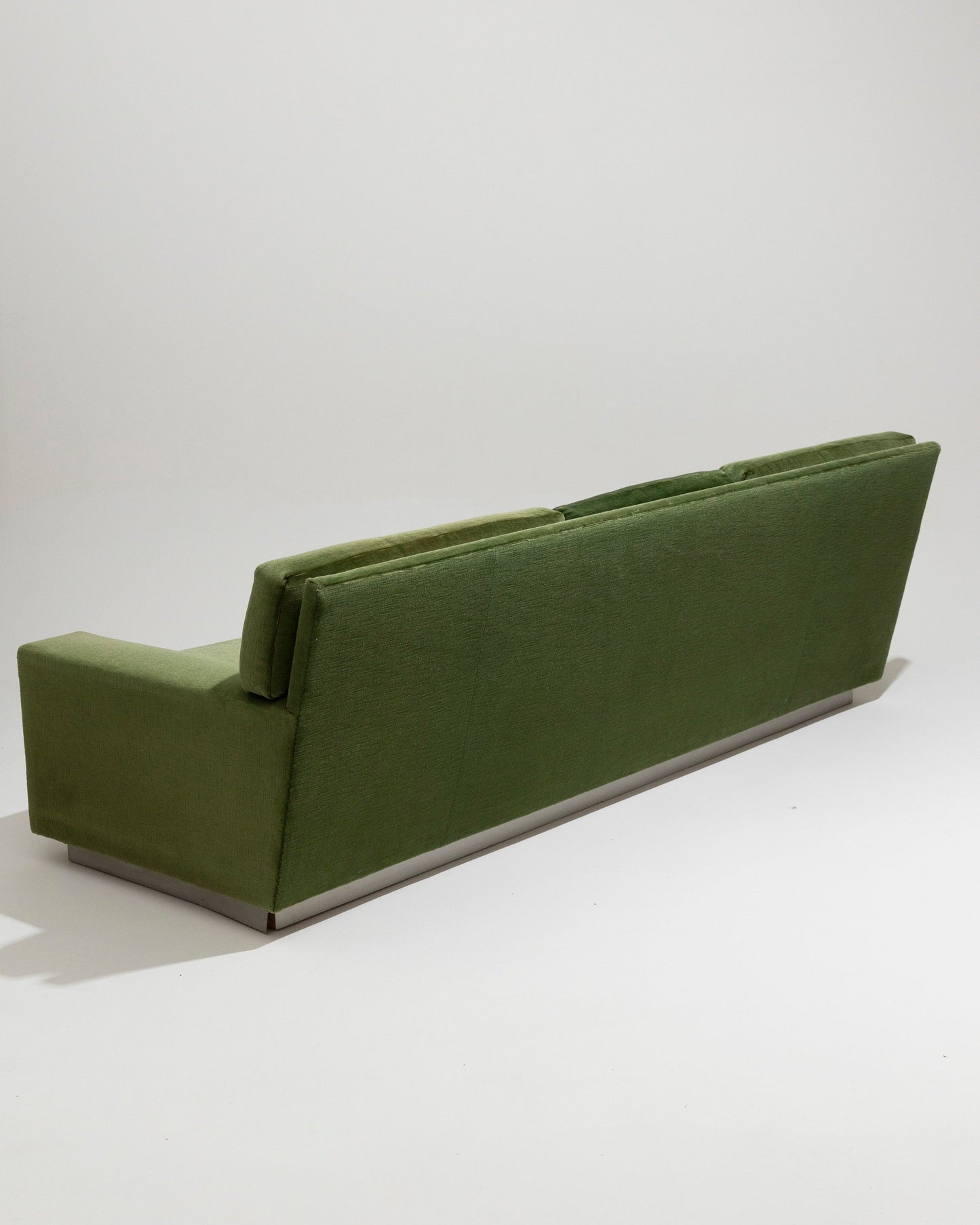 FIR GREEN VELVET SOFA, 1970s