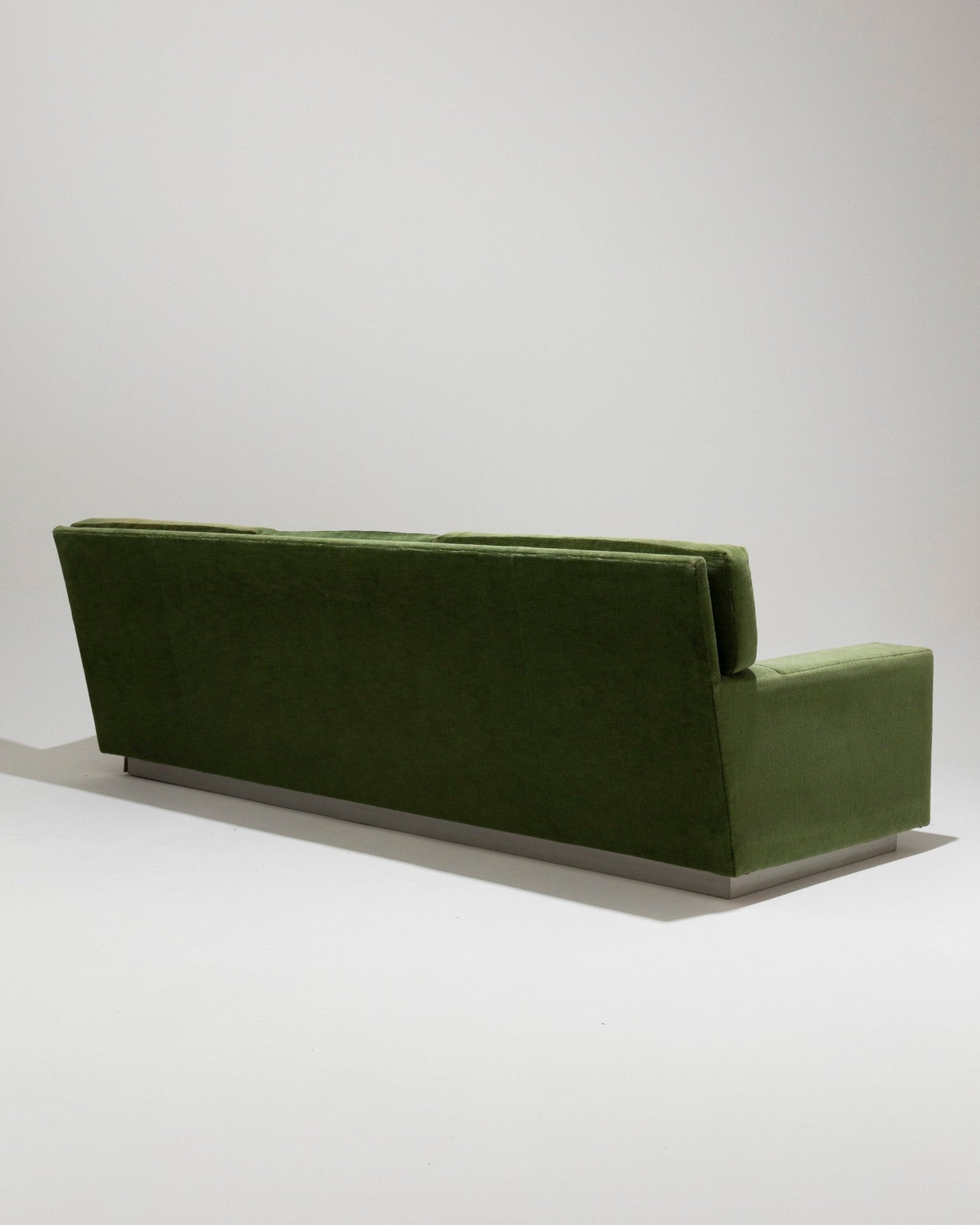 FIR GREEN VELVET SOFA, 1970s