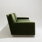 FIR GREEN VELVET SOFA, 1970s