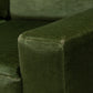 FIR GREEN VELVET SOFA, 1970s