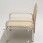 “54L” ARMCHAIR IN WHITE METAL AND FABRIC, GAE AULENTI, 1970s