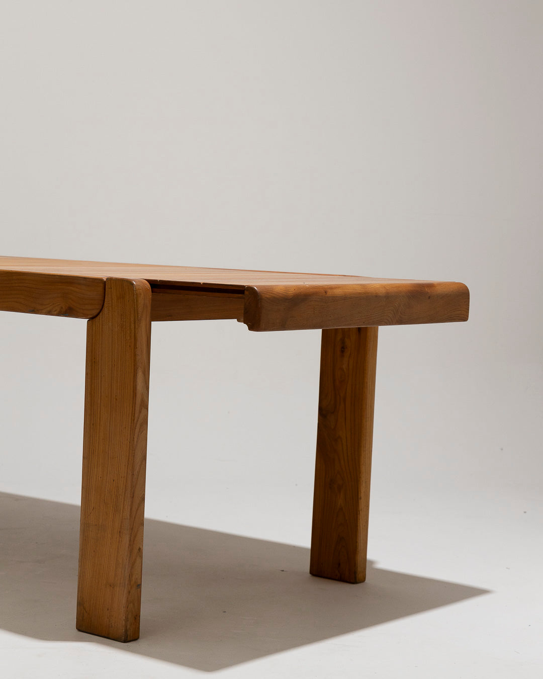 ELM EXTENDING TABLE, MAISON REGAIN, 1970s