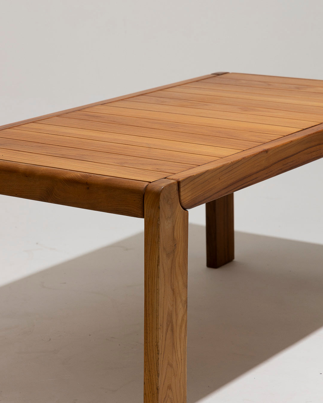 ELM EXTENDING TABLE, MAISON REGAIN, 1970s