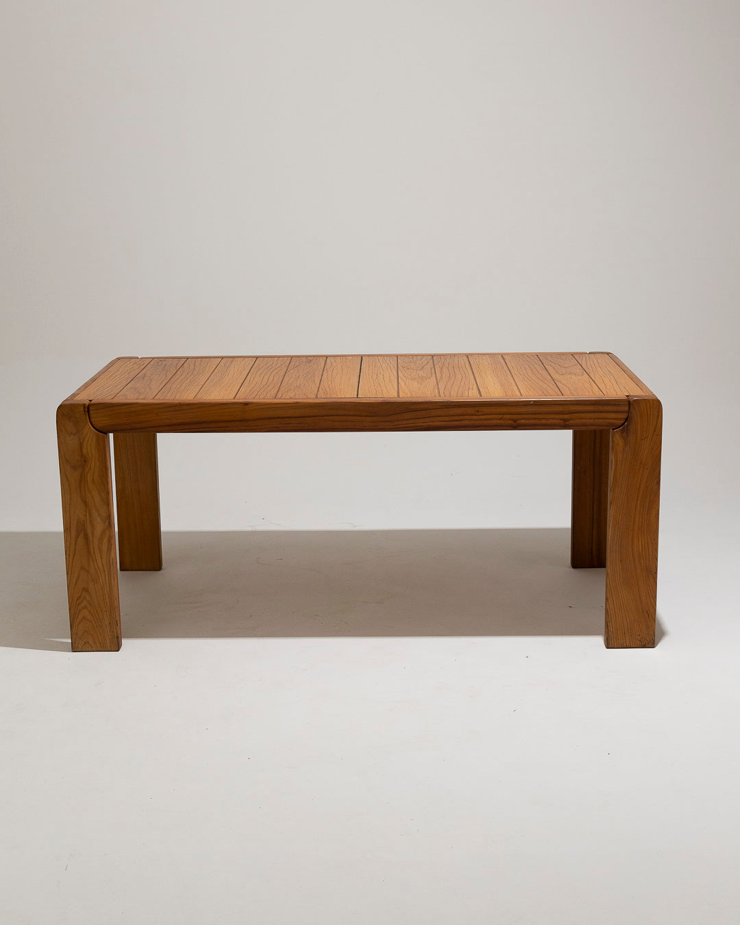 ELM EXTENDING TABLE, MAISON REGAIN, 1970s