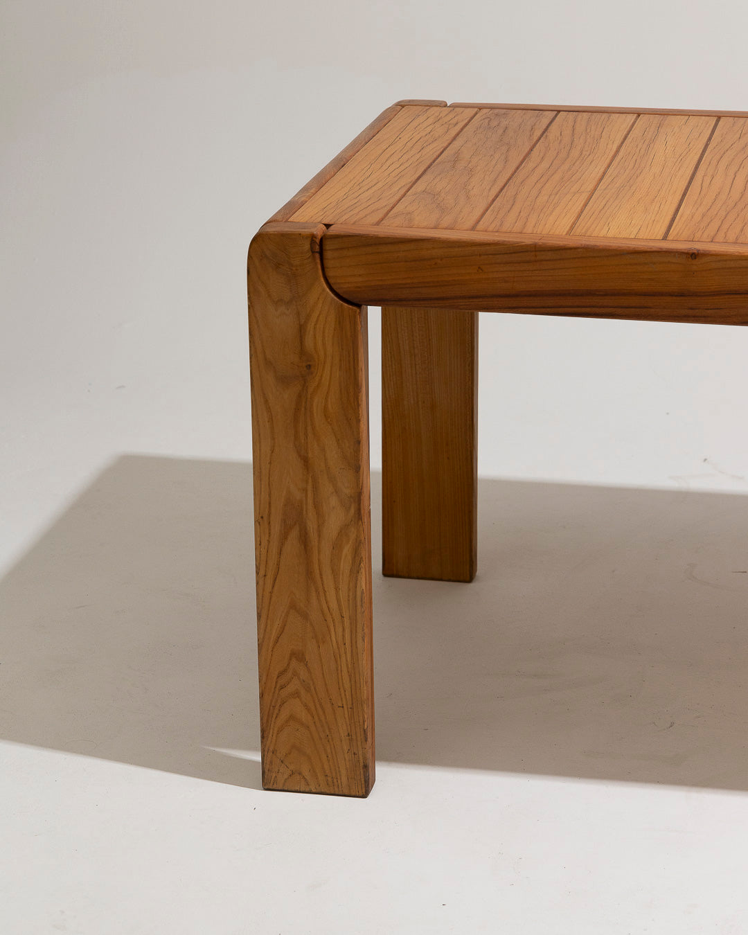 ELM EXTENDING TABLE, MAISON REGAIN, 1970s