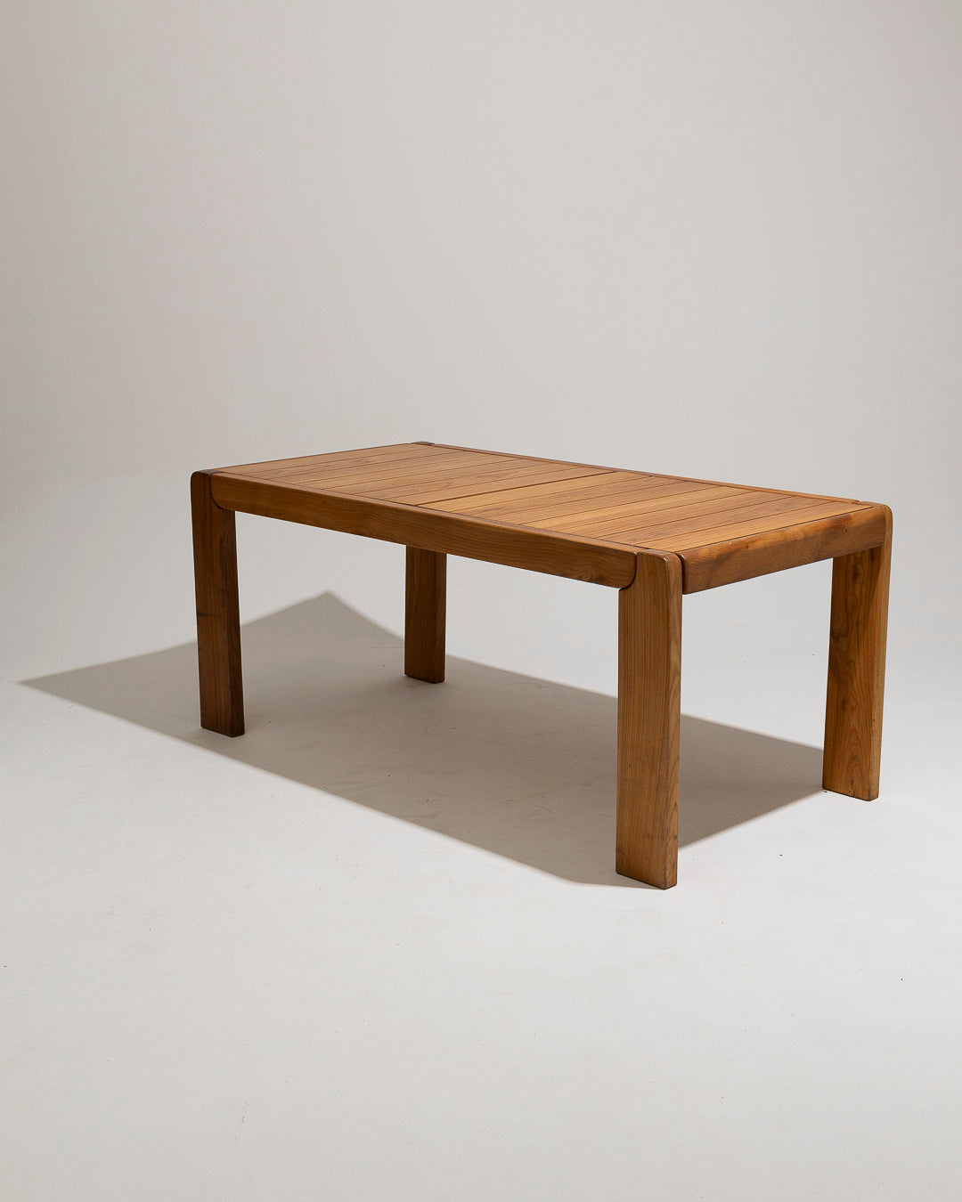 ELM EXTENDING TABLE, MAISON REGAIN, 1970s