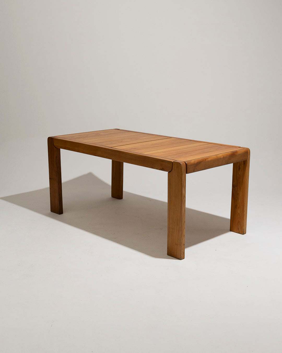 ELM EXTENDING TABLE, MAISON REGAIN, 1970s