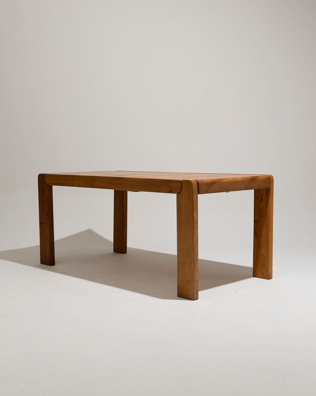 ELM EXTENDING TABLE, MAISON REGAIN, 1970s