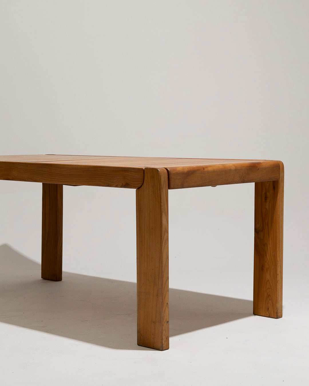 ELM EXTENDING TABLE, MAISON REGAIN, 1970s