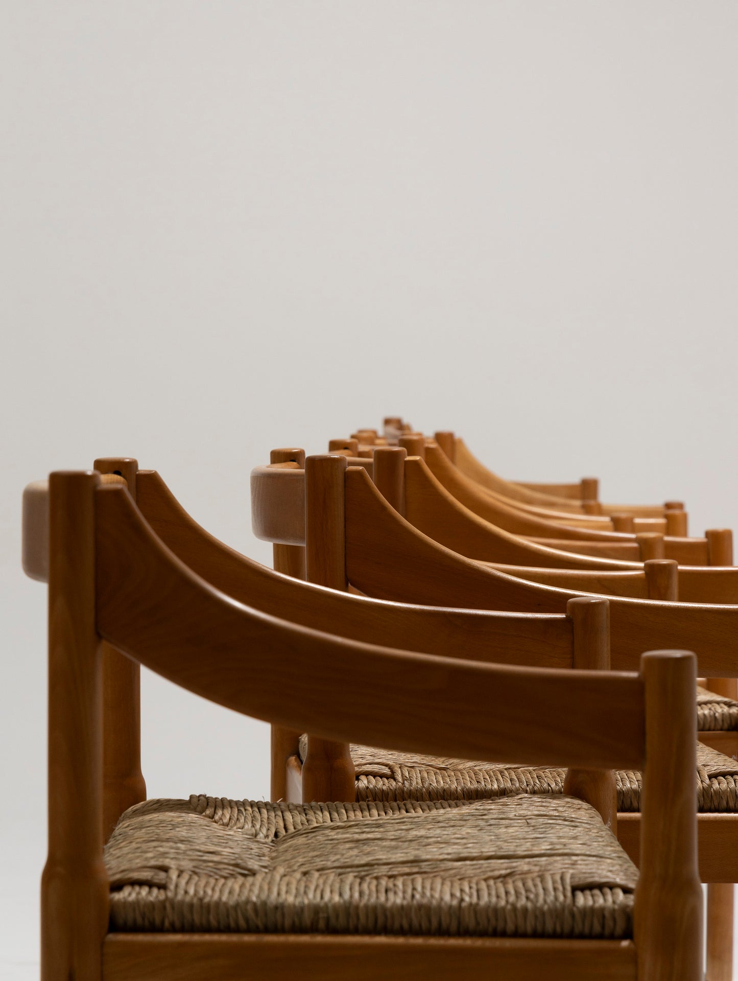 CHAISE EN PAILLE ET BOIS, VICO MAGISTRETTI, CASSINA, 1960s