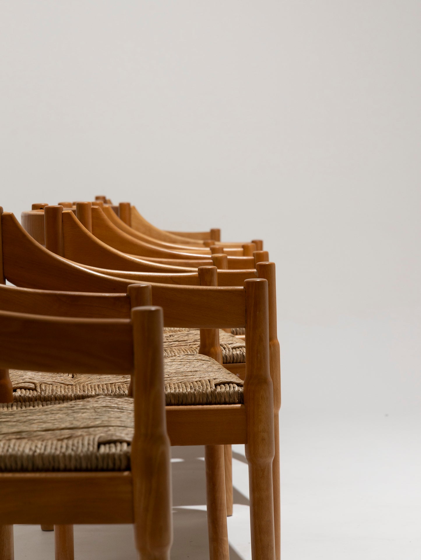 CHAISE EN PAILLE ET BOIS, VICO MAGISTRETTI, CASSINA, 1960s