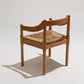 PAIRE DE CHAISES EN PAILLE ET BOIS, VICO MAGISTRETTI, CASSINA, 1960s