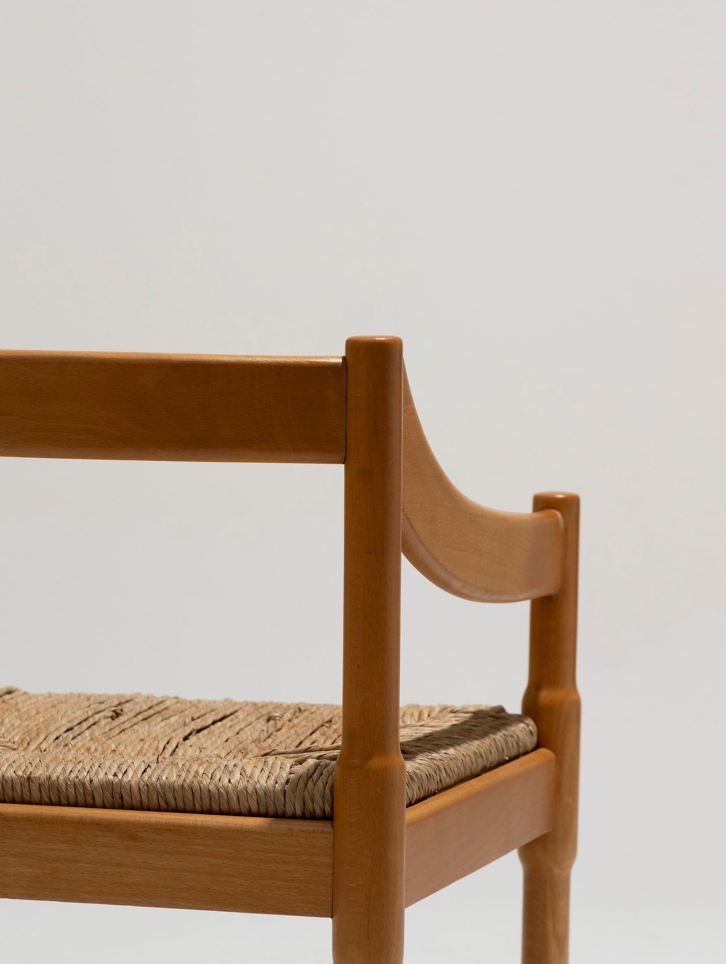 CHAISE EN PAILLE ET BOIS, VICO MAGISTRETTI, CASSINA, 1960s