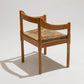 CHAISE EN PAILLE ET BOIS, VICO MAGISTRETTI, CASSINA, 1960s