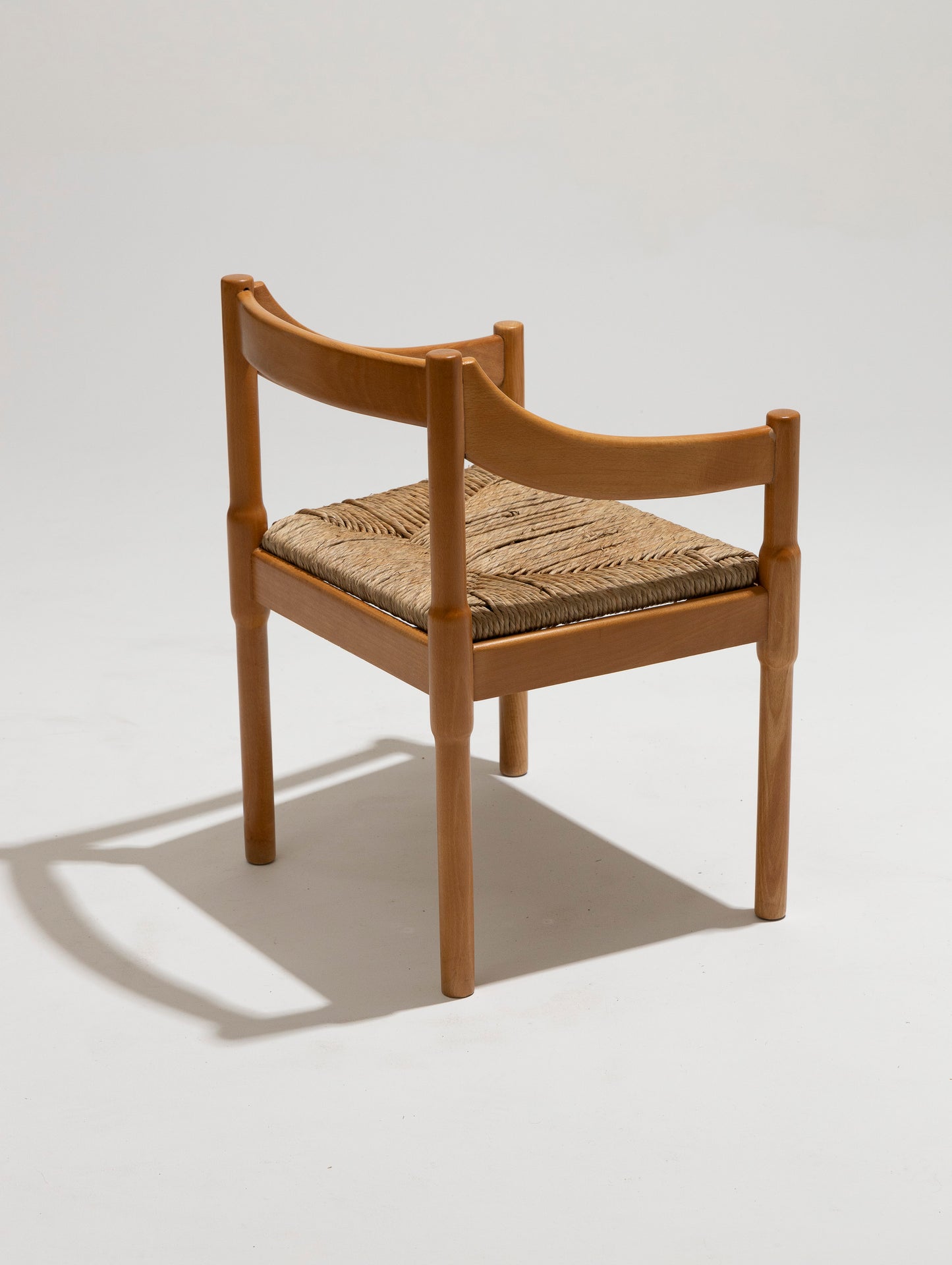 CHAISE EN PAILLE ET BOIS, VICO MAGISTRETTI, CASSINA, 1960s