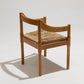 PAIRE DE CHAISES EN PAILLE ET BOIS, VICO MAGISTRETTI, CASSINA, 1960s