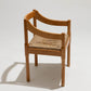 PAIRE DE CHAISES EN PAILLE ET BOIS, VICO MAGISTRETTI, CASSINA, 1960s