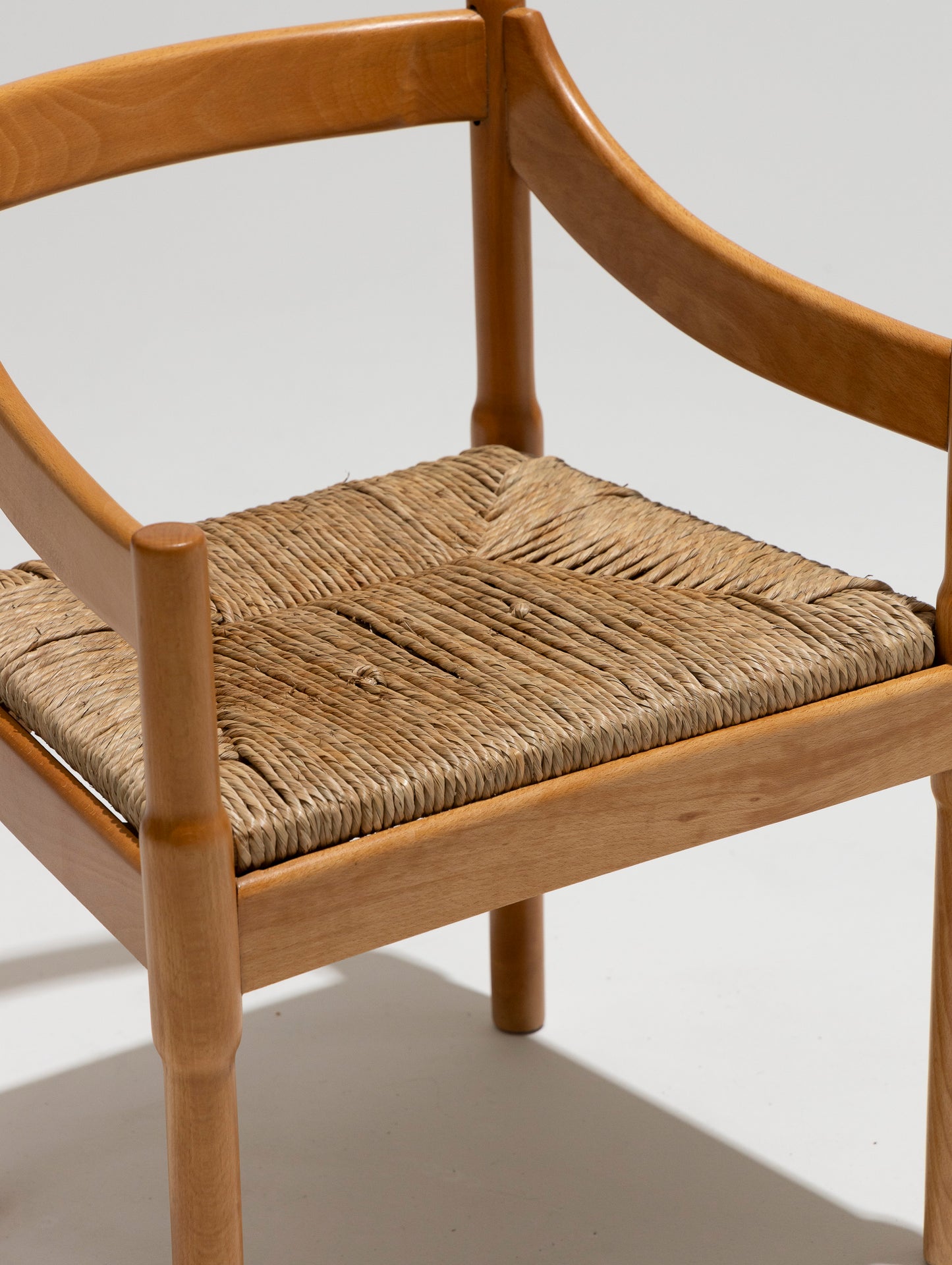 CHAISE EN PAILLE ET BOIS, VICO MAGISTRETTI, CASSINA, 1960s