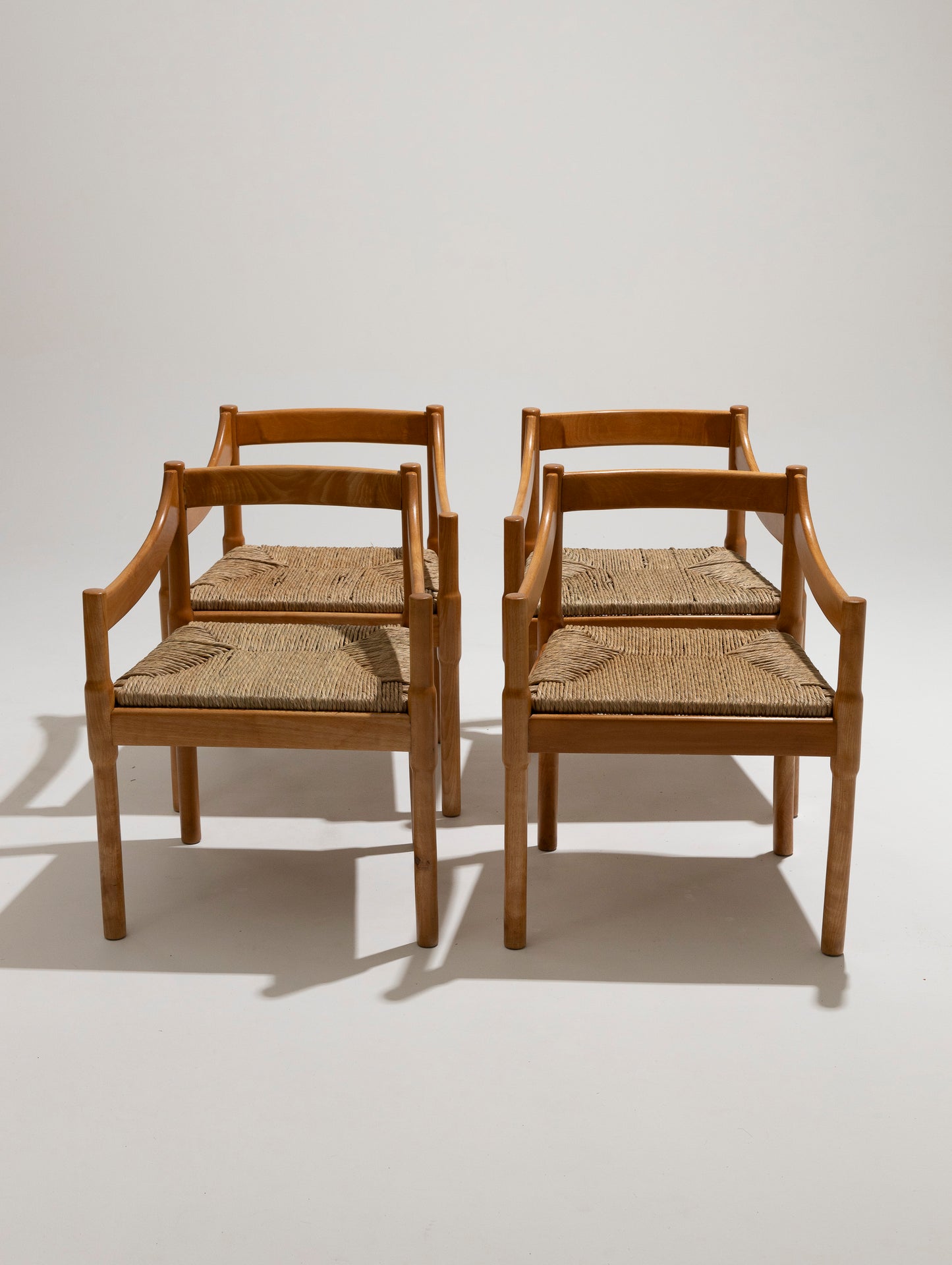 CHAISE EN PAILLE ET BOIS, VICO MAGISTRETTI, CASSINA, 1960s