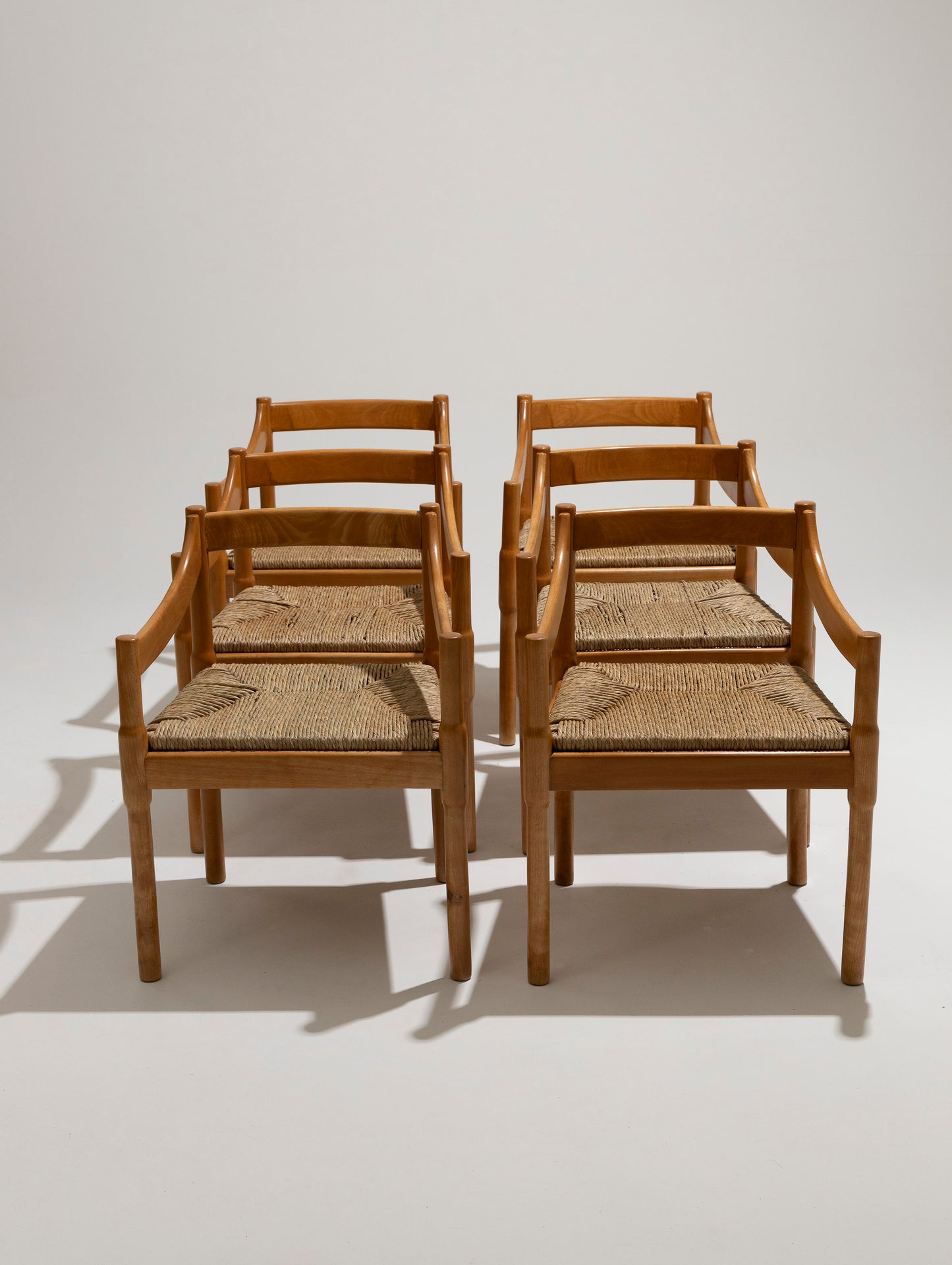 CHAISE EN PAILLE ET BOIS, VICO MAGISTRETTI, CASSINA, 1960s