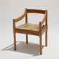 WITHOUT PRICE / SET OF 6 STRAW AND WOOD CHAIRS, VICO MAGISTRETTI, CASSINA, 1960s 