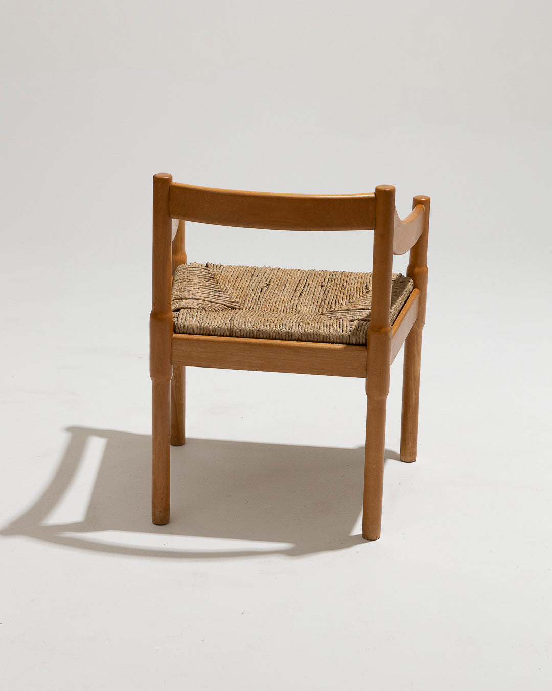 SET DE 4 CHAISES EN PAILLE ET BOIS, VICO MAGISTRETTI, CASSINA, 1960s