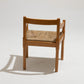 WITHOUT PRICE / SET OF 6 STRAW AND WOOD CHAIRS, VICO MAGISTRETTI, CASSINA, 1960s 